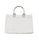 Anywhere Bag – Zip‑Top Travel Tote (Natural) with Trolley Sleeve SPLIT LETTER MONOGRAM - Quilted Koala