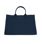 Anywhere Bag - Zip-Top Tote with Trolley Sleeve MONOGRAM STRIPE (Navy) - Quilted Koala
