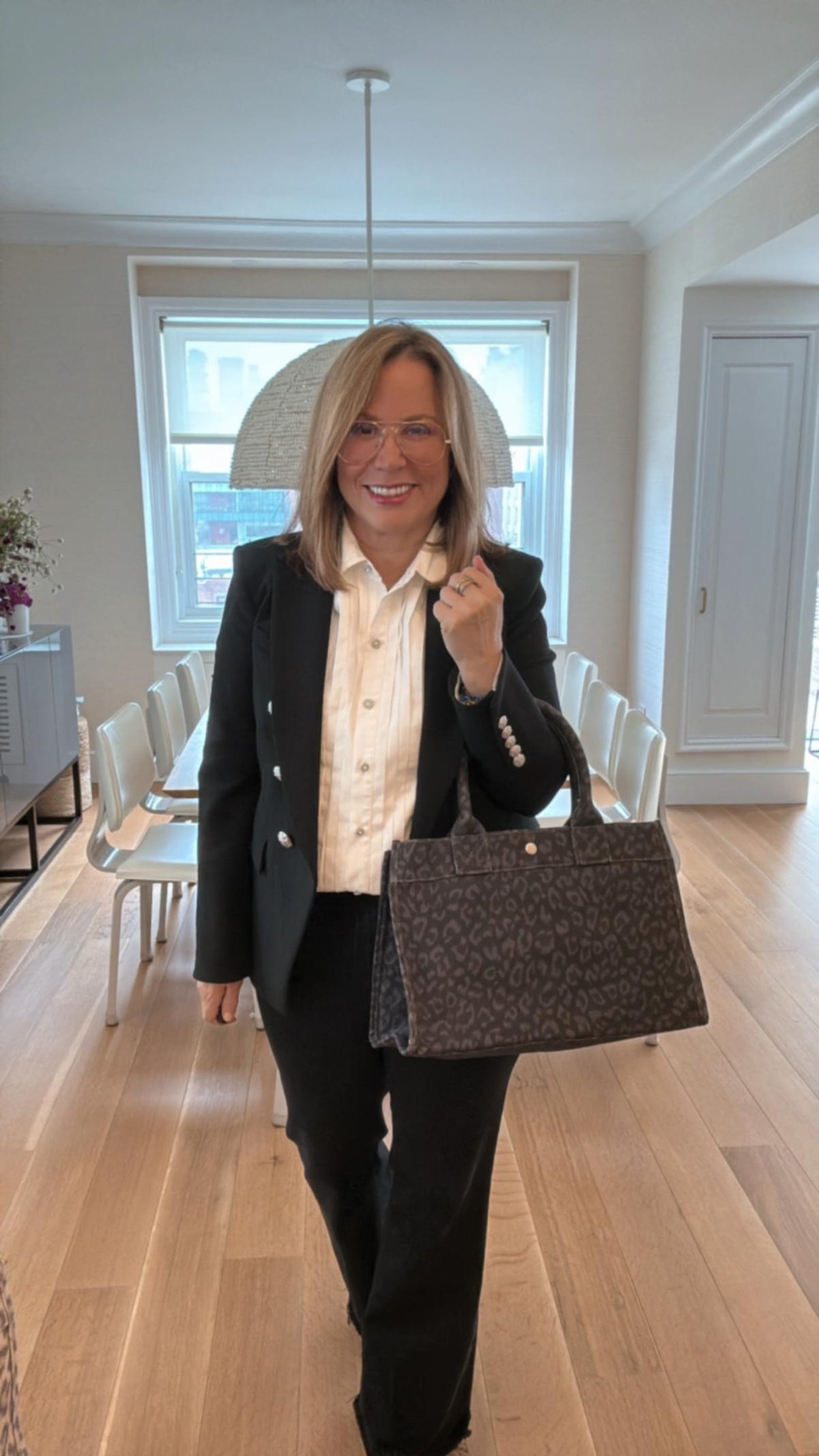 SPECIAL! Black Leopard Midi East West Crossbody + FREE Black Leopard Clutch - Quilted Koala