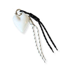 Paracord Bag Charm - Heart with Black and White NEW! - Quilted Koala