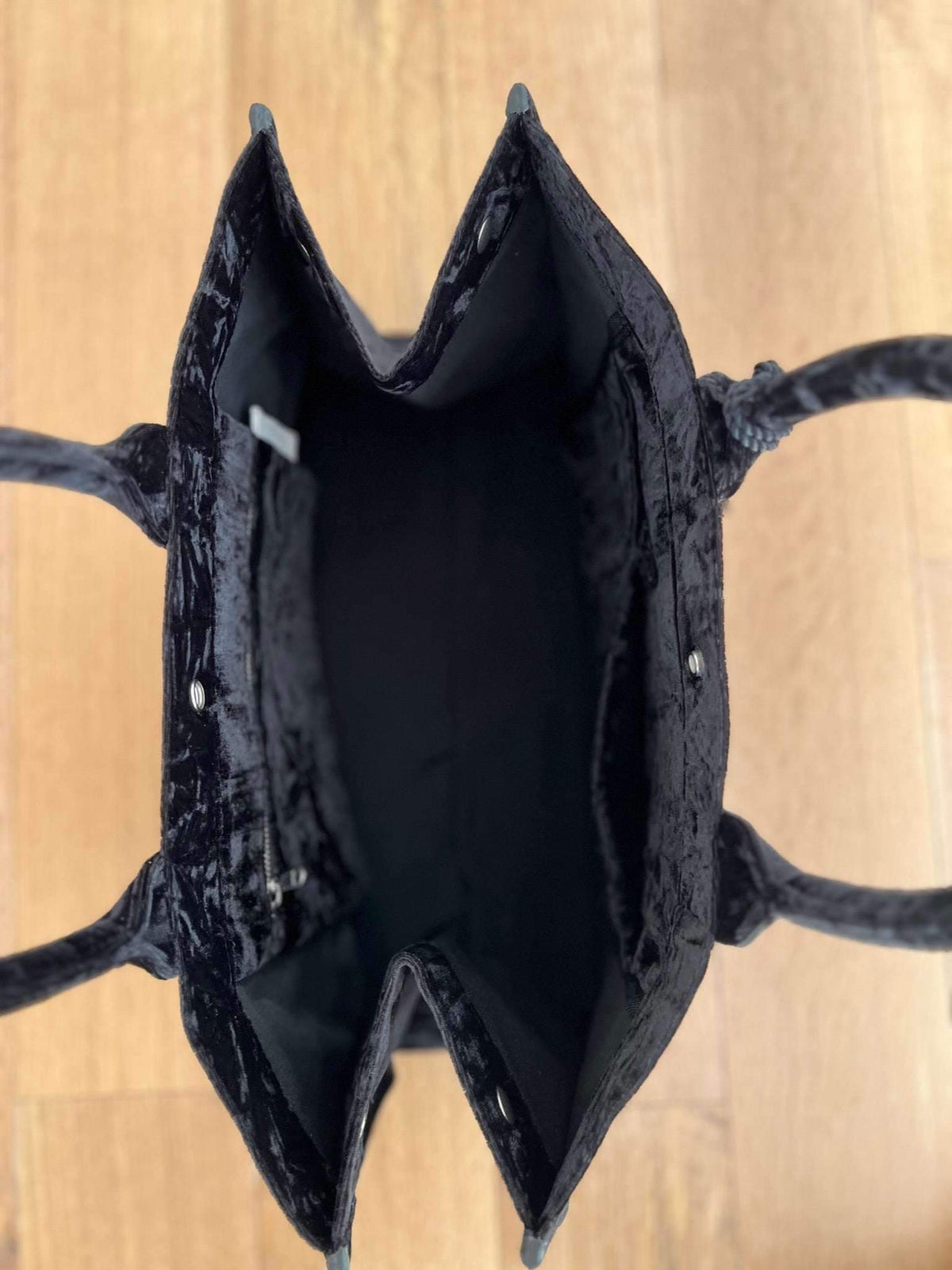 Black Velvet East West Bag + FREE Gold Tassel - Quilted Koala