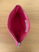 SEA SALT SUN Makeup Bag in Pink Happy Stripe - Quilted Koala
