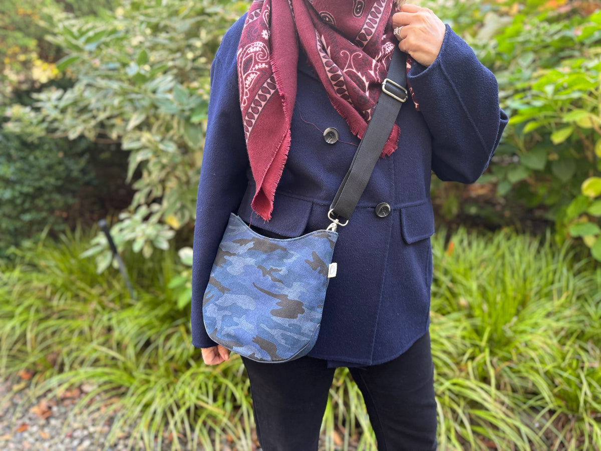 Mini City Bag: Dark Blue Camo - Cyber Special - Quilted Koala