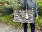 Green Camo East West Bag + FREE Champagne Tassel - Quilted Koala