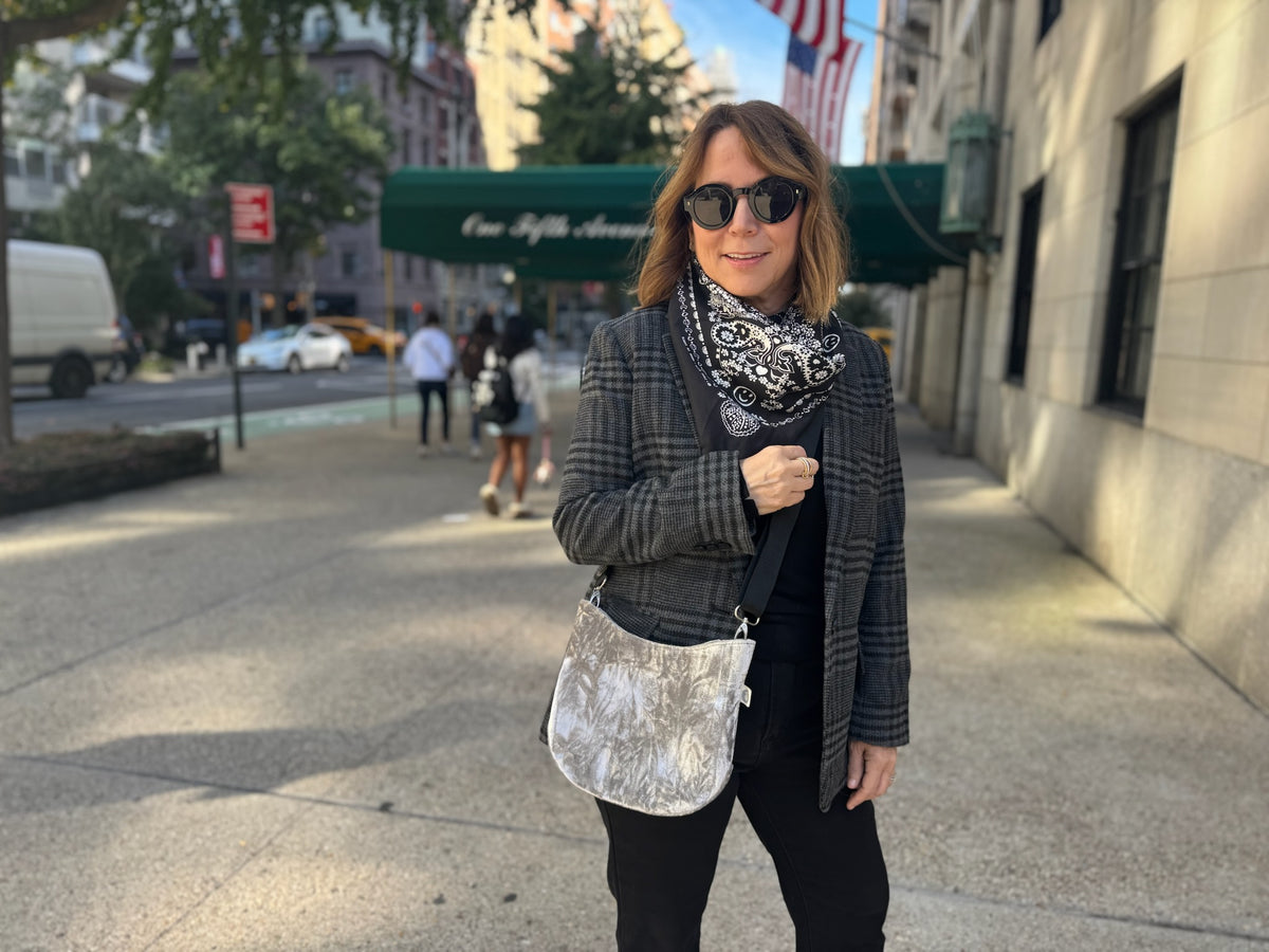 Mini City Bag: Grey Velvet - Cyber Special - Quilted Koala
