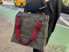 Black Camo Luxe North South Bag + FREE Black & Red BADASS Luxe Strap - Quilted Koala