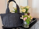Black Leopard Midi Zipper Tote + FREE Black Tassel - Quilted Koala