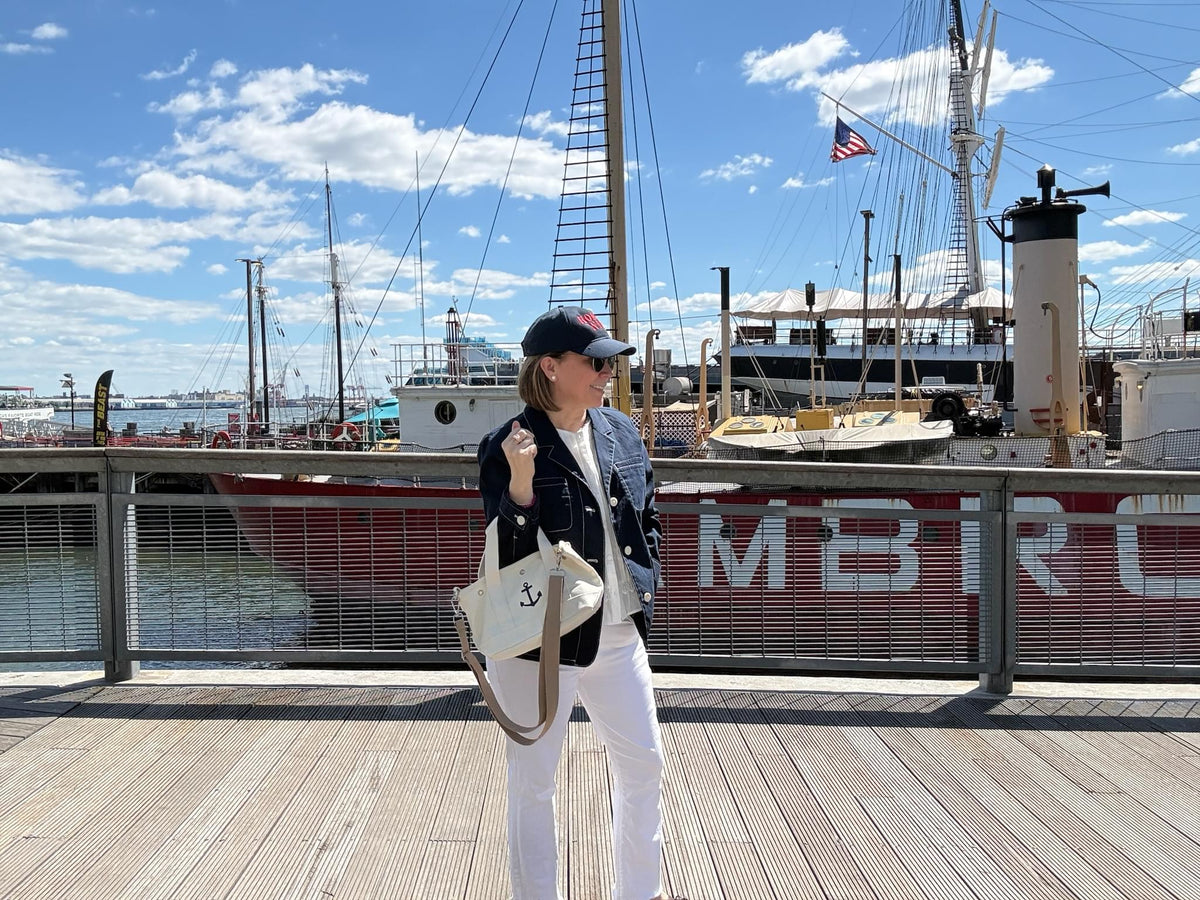The Seaport Boat Bag - Natural Canvas *Add your Embellishment* - Quilted Koala
