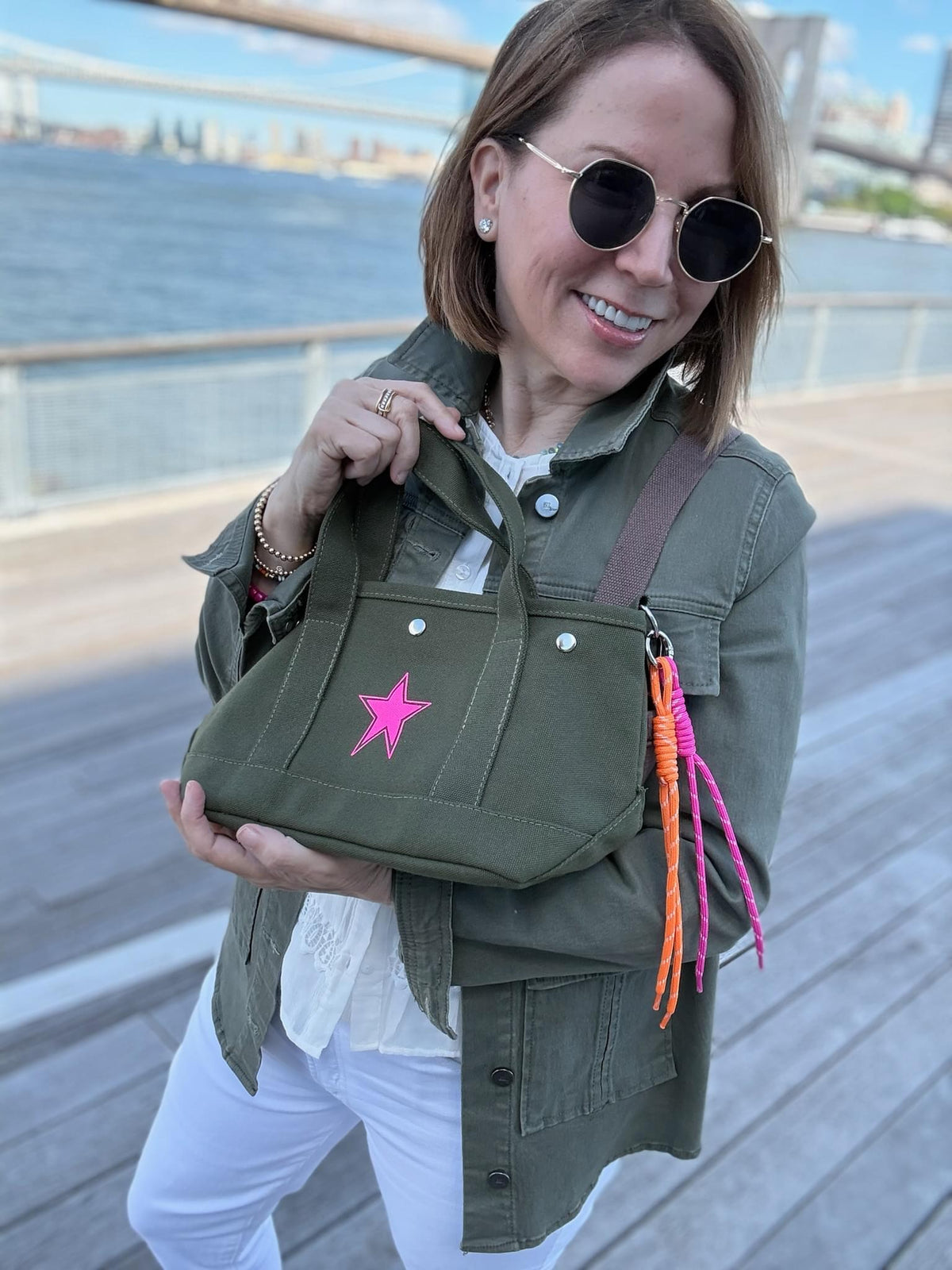 The Seaport Boat Bag - Stone Canvas *Add your Embellishment* - Quilted Koala