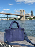 The Seaport Boat Bag - Blue Canvas Mini Monogram - Quilted Koala