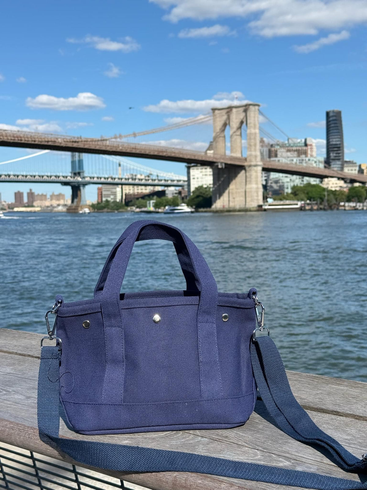 The Seaport Boat Bag - Blue Canvas Mini Monogram - Quilted Koala