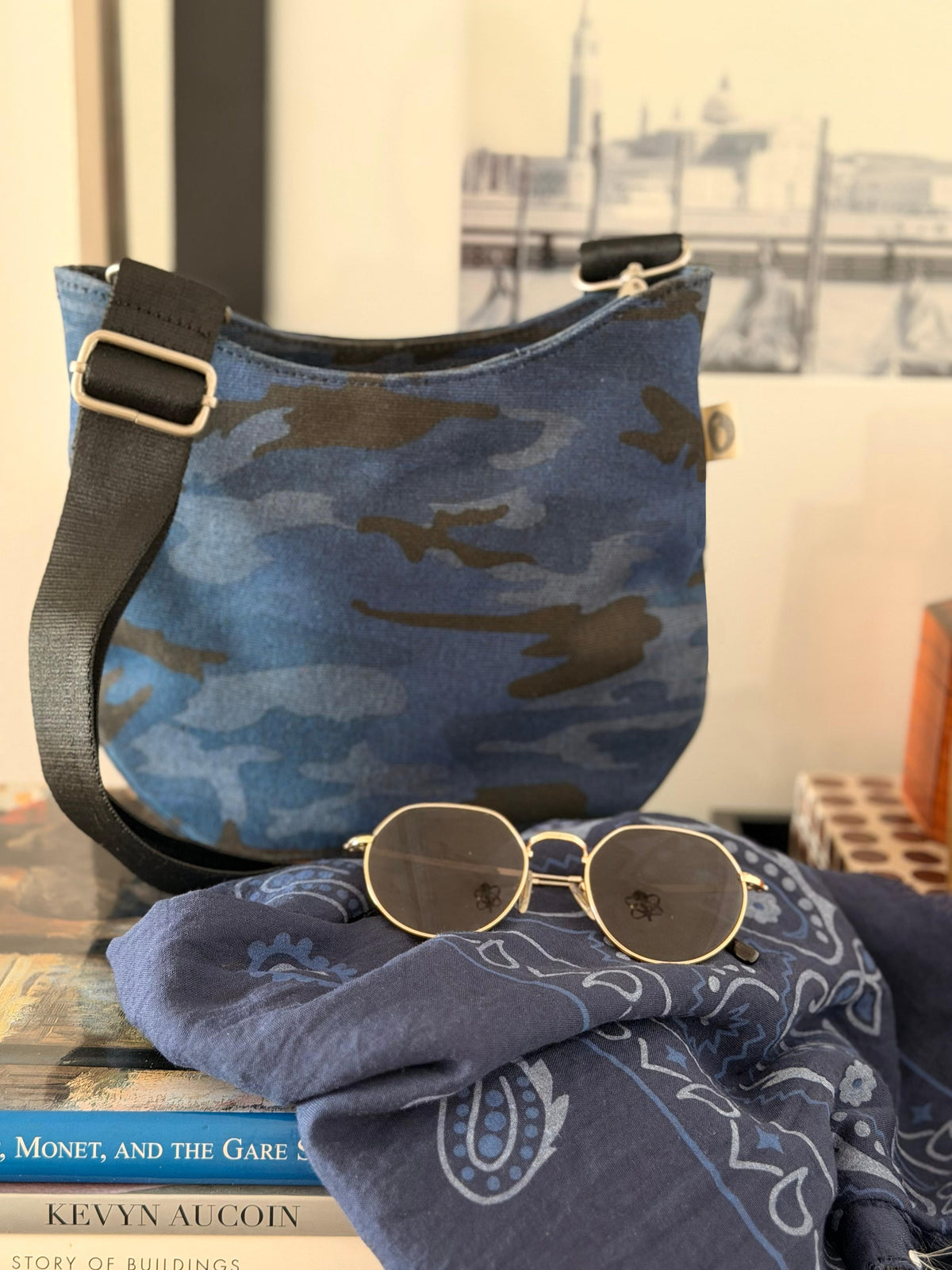 Mini City Bag: Dark Blue Camo - Cyber Special - Quilted Koala
