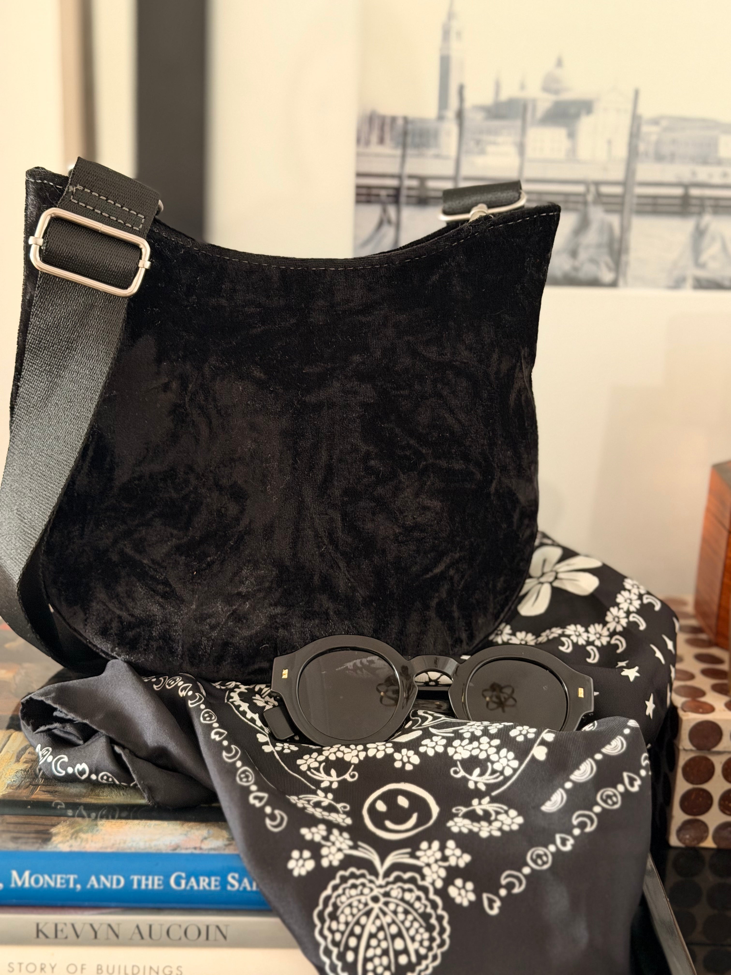 Mini City Bag: Black Velvet - Cyber Special - Quilted Koala