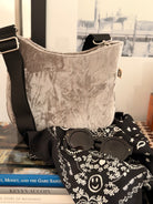 Mini City Bag: Grey Velvet - Cyber Special - Quilted Koala
