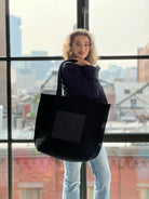 Quilted Velvet Everything Bag - Black - Quilted Koala