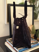 SPECIAL! Black Velvet Midi East West Crossbody + FREE Black Leopard Clutch - Quilted Koala