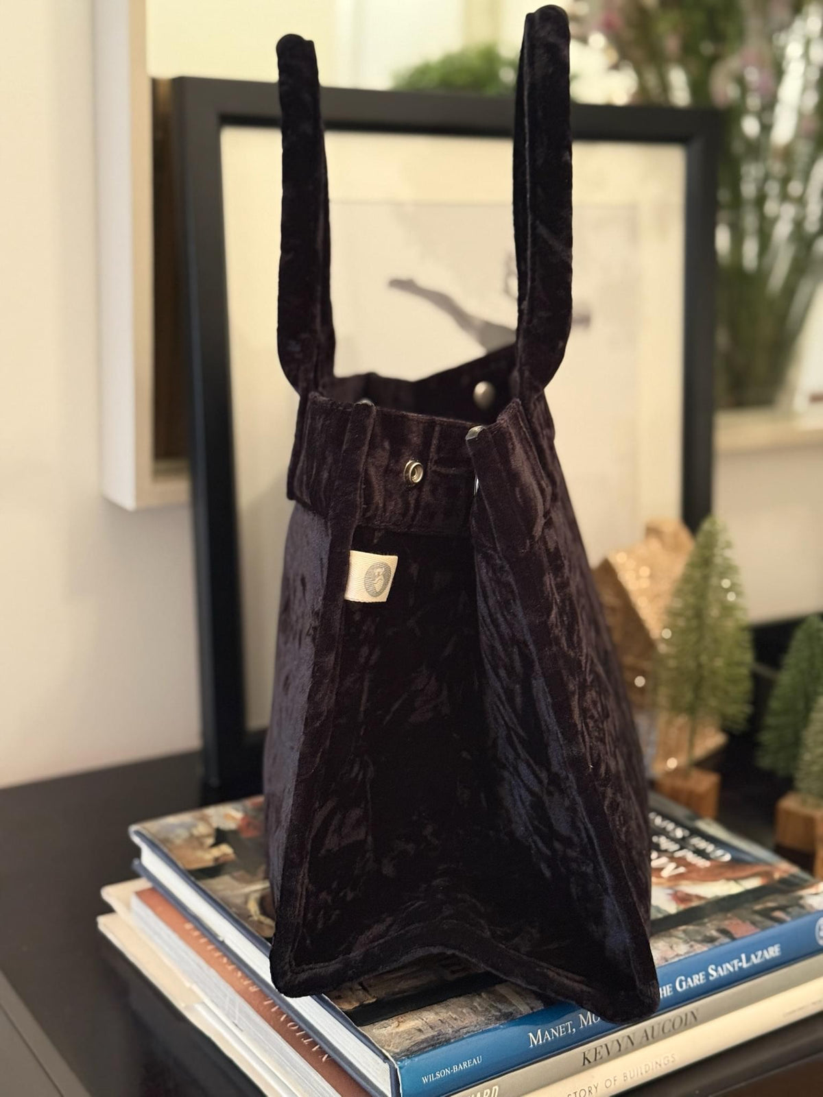 SPECIAL! Black Velvet Midi East West Crossbody + FREE Black Leopard Clutch - Quilted Koala