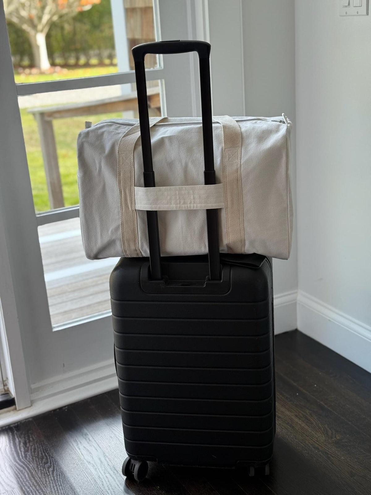 Daily Duffel - Natural with a Monogram Stripe - Quilted Koala