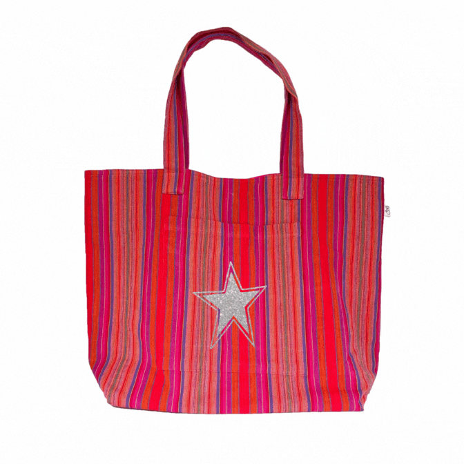 Everything Bag  Happy PINK Stripe - Quilted Koala