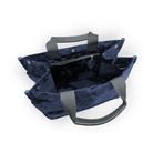 Midnight Blue Velvet Luxe North South Bag + FREE Navy & Gold Luxe Strap - Quilted Koala