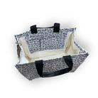 Grey Leopard Luxe North South Bag + FREE Grey & White Luxe Strap - Quilted Koala