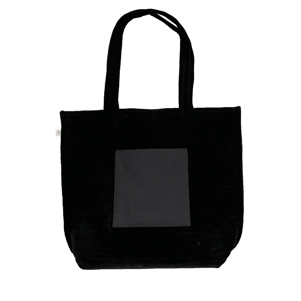 Quilted Velvet Everything Bag - Black - Quilted Koala