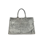 Grey Velvet East West Bag + FREE Silver Tassel - Quilted Koala