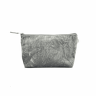 Clutch Bag: Grey Crushed Velvet - Quilted Koala