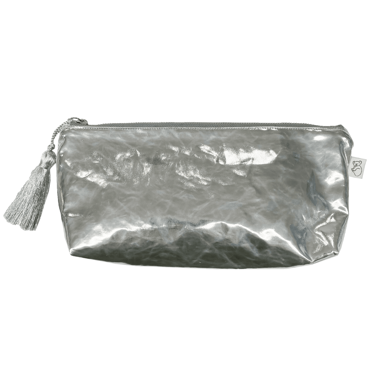 Silver Metallic Hold Me Clutch - Quilted Koala