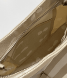 Stone Shibori Mini City Bag with Tan and Cream Strap - Quilted Koala