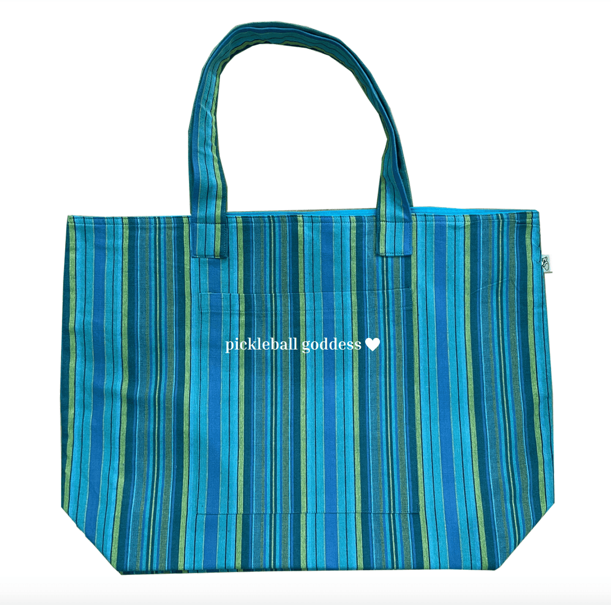NEW! Pickelball Goddess Everything Bag - Happy Stripe Blue - Quilted Koala