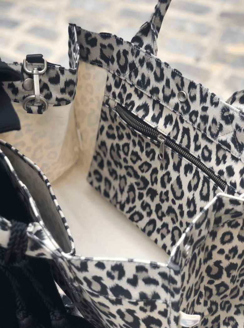 Leopard Midi East West Bag Crossbody - Quilted Koala