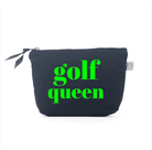 Golf Queen Navy Makeup Bag- Neon Green - NEW! - Quilted Koala