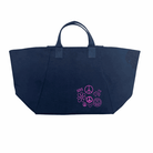 Navy Chelsea Bag with LOVE, HEARTS + PEACE (Pink) NEW! - Quilted Koala