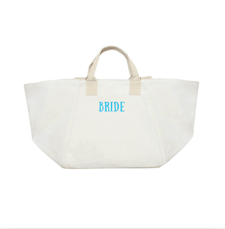 BRIDE Chelsea Bag - Natural with Capri Blue NEW! - Quilted Koala