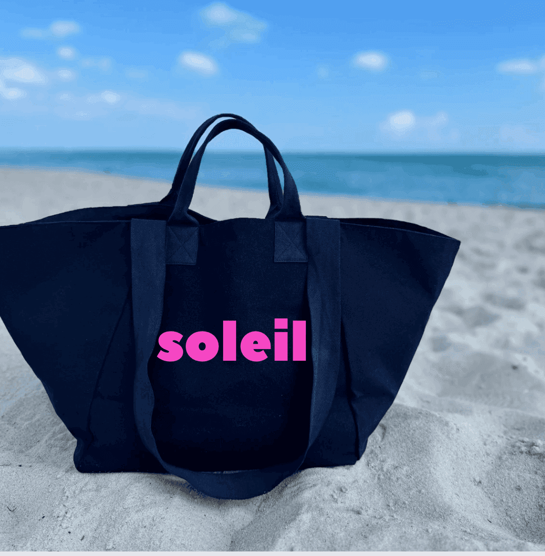 Navy Chelsea Bag with SOLEIL in Hot Pink - Quilted Koala
