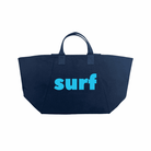 Navy Chelsea Bag with SURF in Capri Blue - Quilted Koala