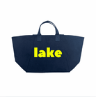 Navy Chelsea Bag with Neon Yellow Matte LAKE - Quilted Koala