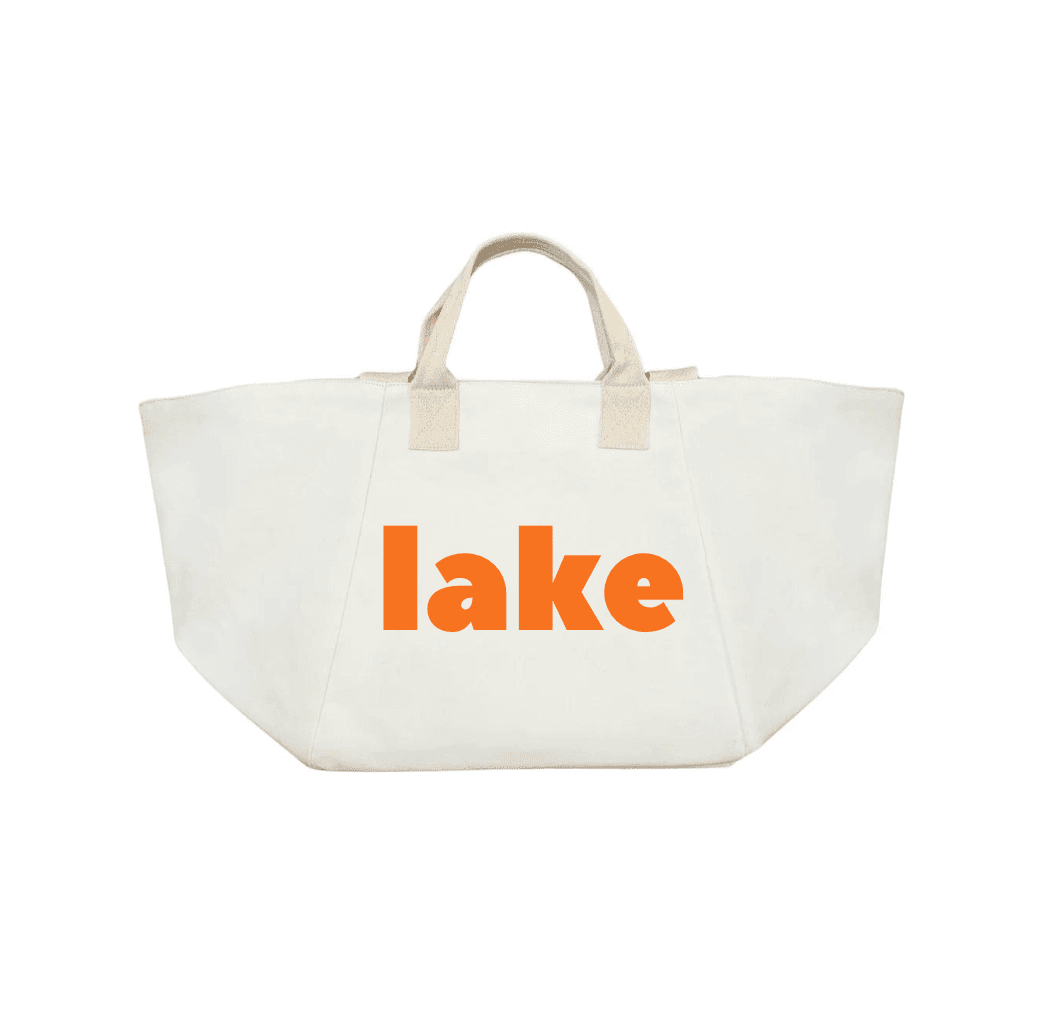 Natural Chelsea Bag with Neon Tangerine LAKE - Quilted Koala