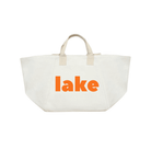 Natural Chelsea Bag with Neon Tangerine LAKE - Quilted Koala