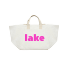 Natural Chelsea Bag with Neon Pink LAKE - Quilted Koala