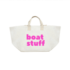 Natural Chelsea Bag with Neon Pink BOAT STUFF - Quilted Koala