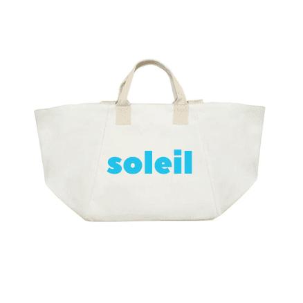 Natural Chelsea Bag with SOLEIL in Capri Blue - Quilted Koala