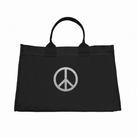 Anywhere Bag – Zip‑Top Travel Tote with Trolley Sleeve (Custom Design) - Black - Quilted Koala