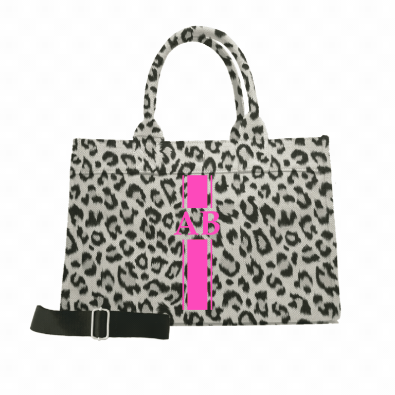Monogram Stripe Midi East West Bag: Leopard - Quilted Koala
