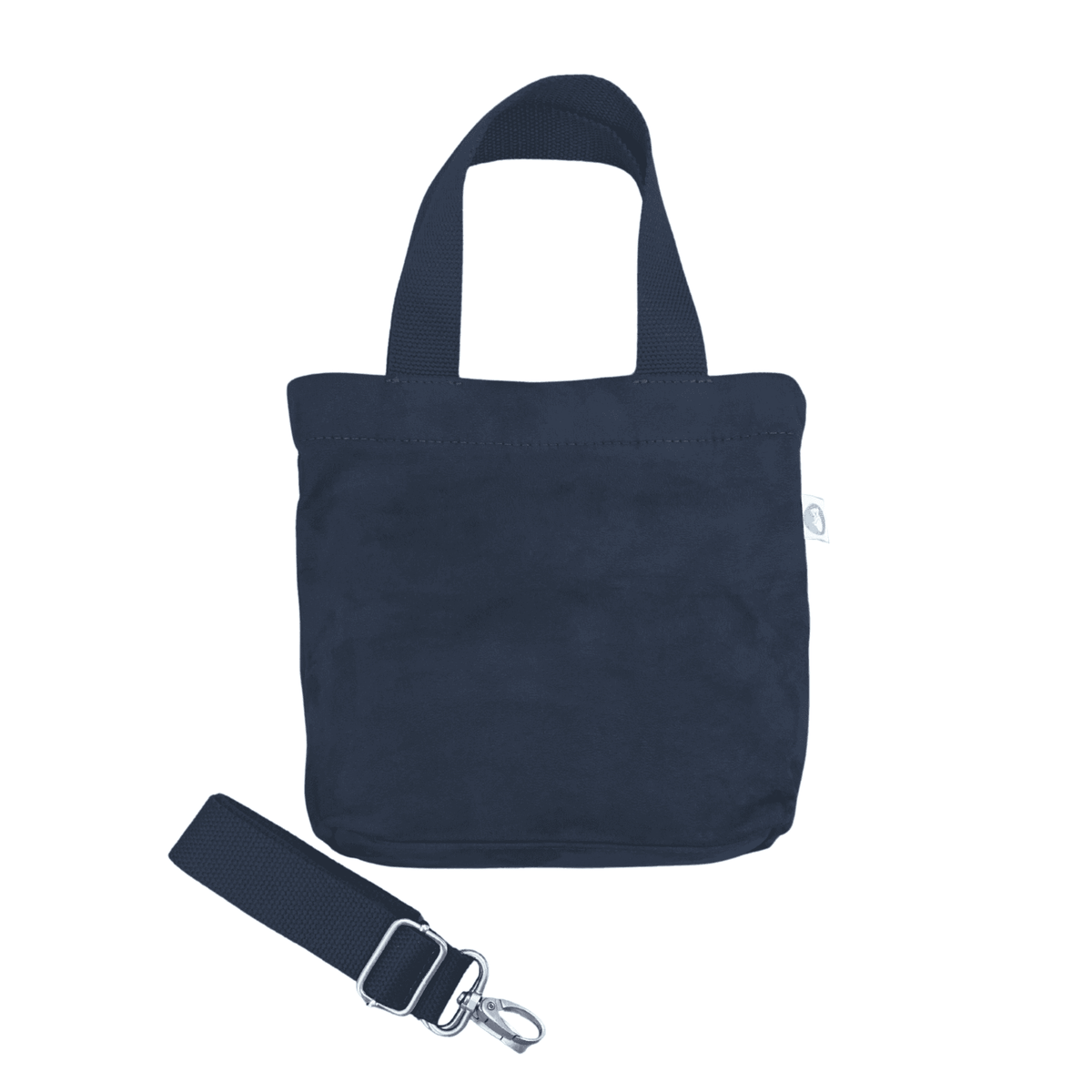 Midi Town Crossbody Bag: Navy Vegan Suede + Beaded Paracord Charm - Quilted Koala