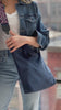 Town Crossbody Bag: Navy Vegan Suede - Quilted Koala