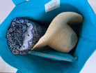 Special Bundle: Aqua Everything Bag with White Matte Double Stripe + FREE Aqua Tassel - Quilted Koala