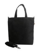 Town Crossbody Bag: Black Vegan Suede + Beaded Paracord Charm - Quilted Koala