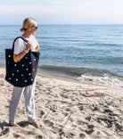 Boho Large Mirror Tote: Black - Quilted Koala